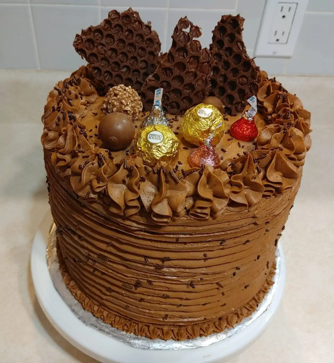 Chocolate Honeycomb Cake